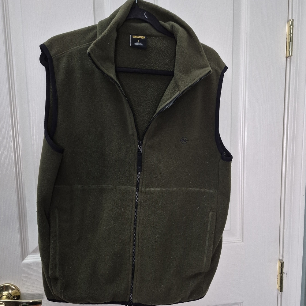 Nautica Olive Fleece Vest for Men